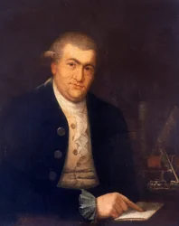 「デビッド・ギャリックの肖像」、c1770