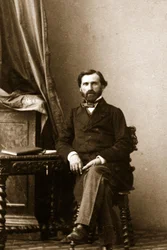 ギゼッペ・ヴェルディ1813-1901の肖像。