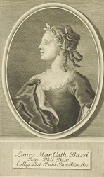 ローラ・バッシ1711-1778、1738の肖像。