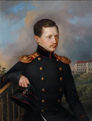 Nikolai Semyonovich Korsakov 1819-1889の肖像、ca。 1849