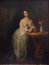 19世紀半ばのニノアレクサンドロフナグリボエードワネチャヴチャヴァゼ王女の肖像画。