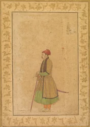 アンバーrのラジャラムシンの肖像画。 1667-1688、デカンソード、c。 1680-1685。