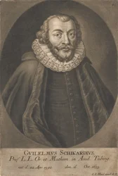 Wilhelm Schickard 1592-1635の肖像。