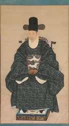 ユン・ドンソム1710-1795年頃の肖像1790-1805。