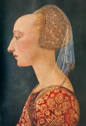 赤い服を着た女性の肖像画、1460〜1470、1934年。