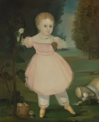 ぶどう狩り少女の肖像、1840-50年。