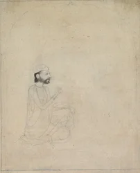座っている男の肖像、c。 1830-1850。