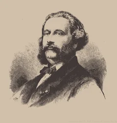 作曲家Alfred Jaedll 1832-1882の肖像。
