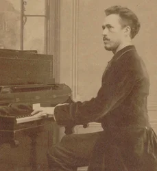 作曲家ベンジャミン・ゴダール（1849-1895）の肖像（1882年）。