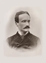 台本作家で作曲家のアリゴ・ボイトの肖像 1842-1918, 1884.