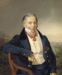 画家アレクサンダーザウアーヴァイト1782-1844、19世紀の第1四半期の肖像画。