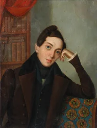 詩人エフゲニーアブラモビッチバラティンスキー1800-1844、1820年代の肖像