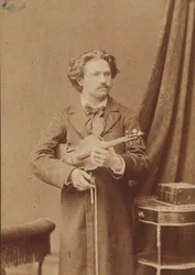 ヴァイオリン奏者で作曲家の Frantisek Ondricek 1857-1922、1882-1883 の肖像。