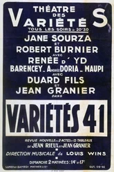 ポスター広告の品種41バラエティショー、フランス、1941