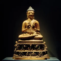仏を説く-彫刻、8世紀