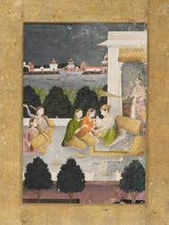 王子と女性と音楽家、18 世紀