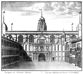 ロンドン市ギルドホールの展望、1886