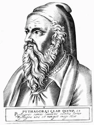 ピタゴラスc560-紀元前480年、ギリシャの哲学者および科学者