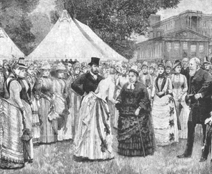 1887年6月29日、バッキンガム宮殿でのビクトリア女王ジュビリーガーデンパーティー。