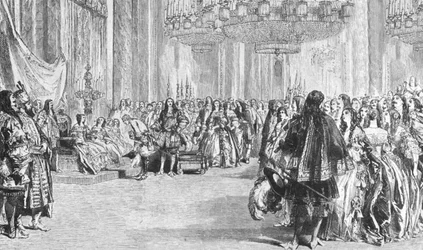 1845年6月6日、バッキンガム宮殿でのビクトリア女王の復元コスチュームボール、1901年。