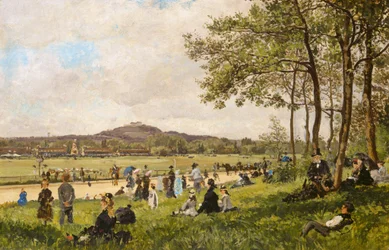 ロンシャンの競馬場、c。 1870年。