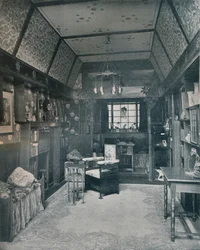 H Novackによって設計され、JW Mullerによって実行された閲覧室、c1899
