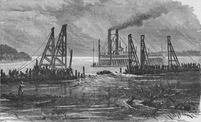 浚渫による障害物の除去、1883年