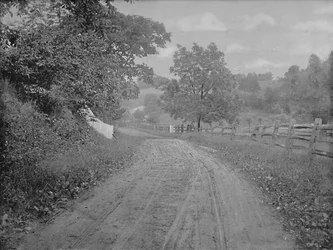 ペンシルベニア州ブランディワイン沿いの道路、c1897。