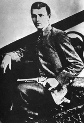 無法者ジェシー・ジェームズを殺したロバート・フォード、1880年代頃、1954年