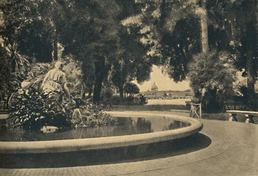 ローマ-ピンチョ公園。モーツァの噴水、ブラザによって海から救われた、1910