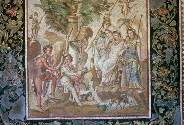 パリの審判のローマ時代のモザイク