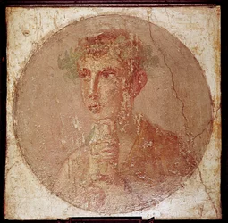 若い男のローマの肖像画、ポンペイ、イタリア