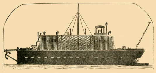 ロシアの囚人船、1881年。