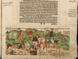 1578年のリヴォニアでのロシアの残虐行為。ヨハンヤコブウィックスからのニュース集...