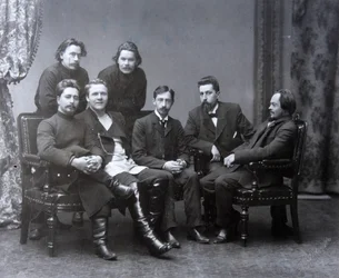 1902年のスレダ水曜日の文学グループのロシアの作家マキシムゴーキー