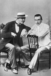 ロシアのオペラ歌手、フェオドールチャリアピン、作曲家、ピアニスト、セルゲイラフマニノフ、c1890