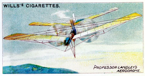 SPラングレース蒸気動力モデル飛行機飛行場、c1896