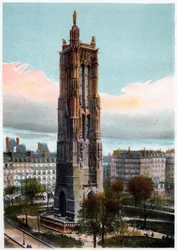サンジャックタワー、パリ、c1900