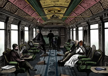 オリエント急行のサルーン車、c1895
