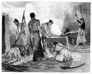 1848 1900年の若いアイルランド人の反乱の場面