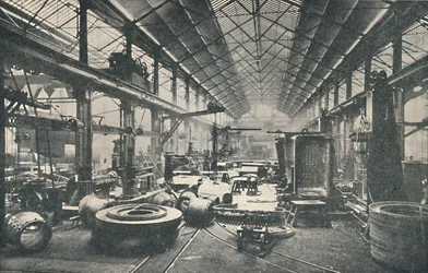 ボイラーショップのシーン、c1917