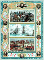 イギリス軍の交戦の場面、c1887