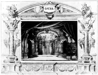 Mozarts Don Giovanniのセットデザイン、1875