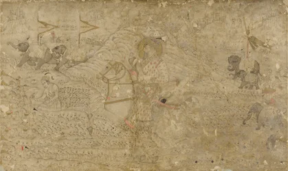 シャー・ジャハーンと息子のダラ・シコー・ハンティング、S. 1790年。