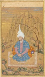 Shah Tahmasp I 1514-1576横向きの席、c。 1575年。