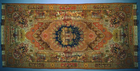 ジャンルシーンのショール、1875-1899。