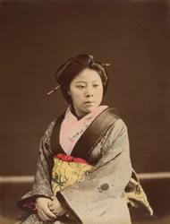 1870 年代の横浜の有名な茶屋の娘、シン。