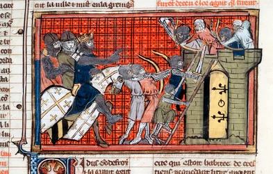 Godefroy de Bouillon、c1099、14世紀に率いられた町の包囲
