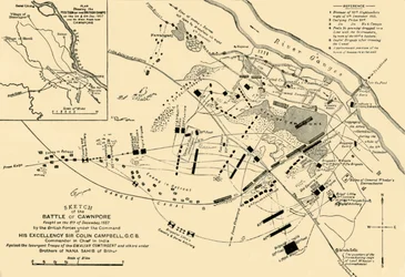 ポーンの戦いのスケッチ、1857年、1901年。