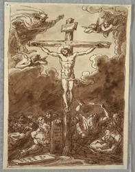 Sketchbook Folio、The Crucifixion、LudovicaCarracci後の研究